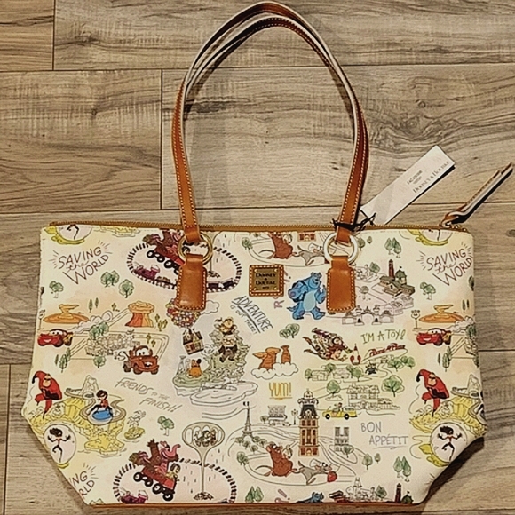 Dooney & Bourke Bags Nwt Dooney Bourke Disney Pixar Maps Tote Bag